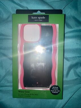 kate spade Pink Wavy with mirror case for iPhone 16 Pro Max